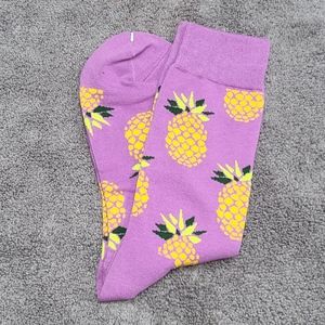Pineapples! Purple socks